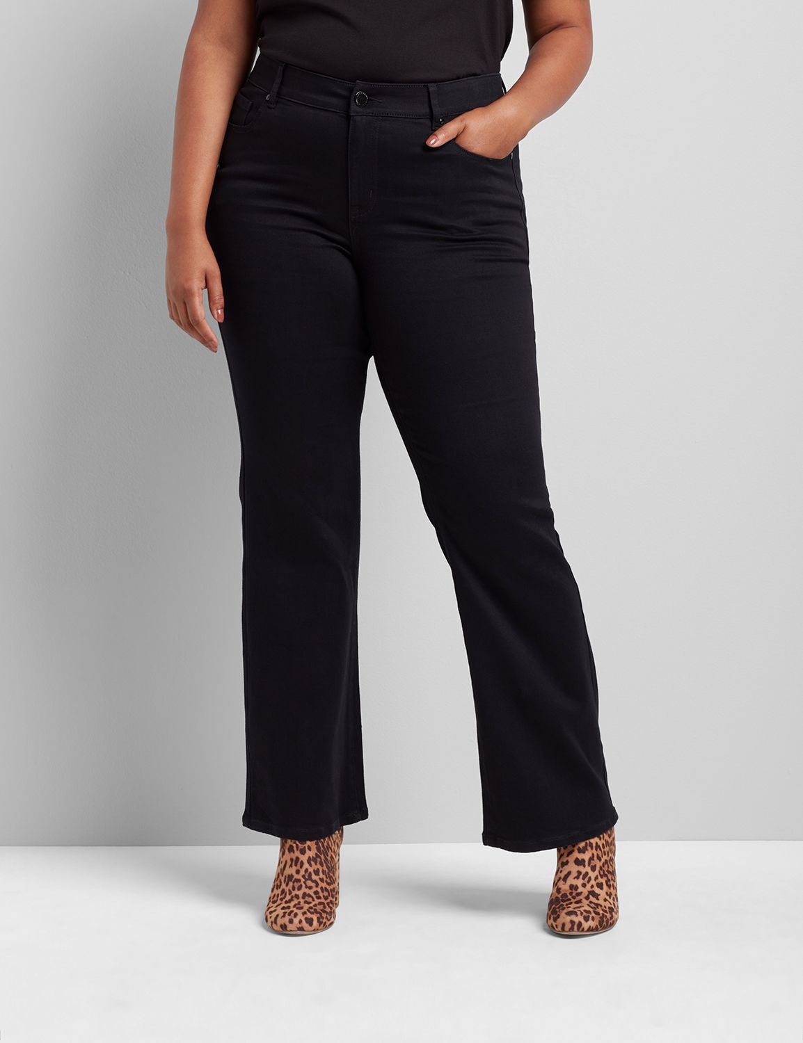 plus size stretch bootcut jeans