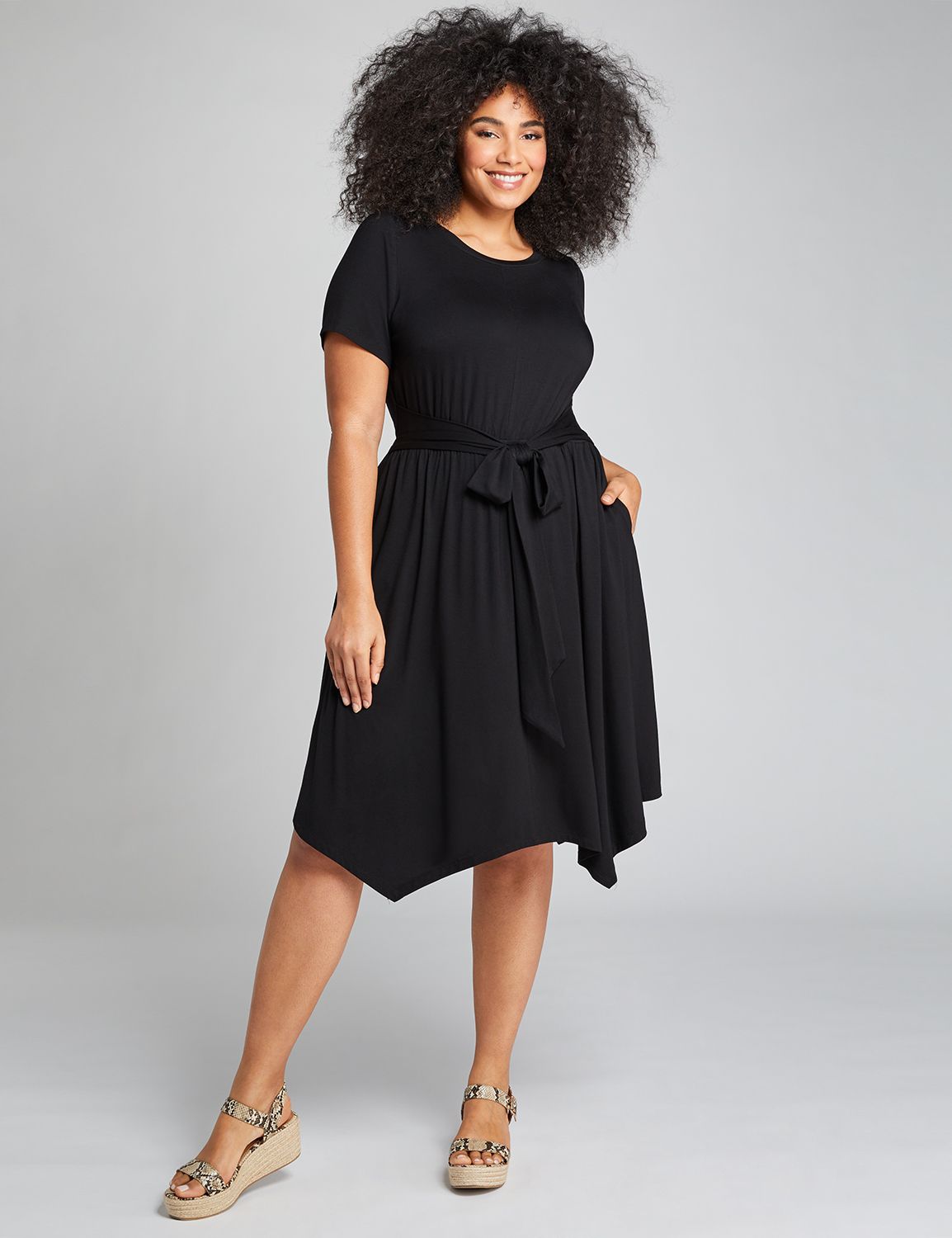 Tie-Front Fit & Flare Dress