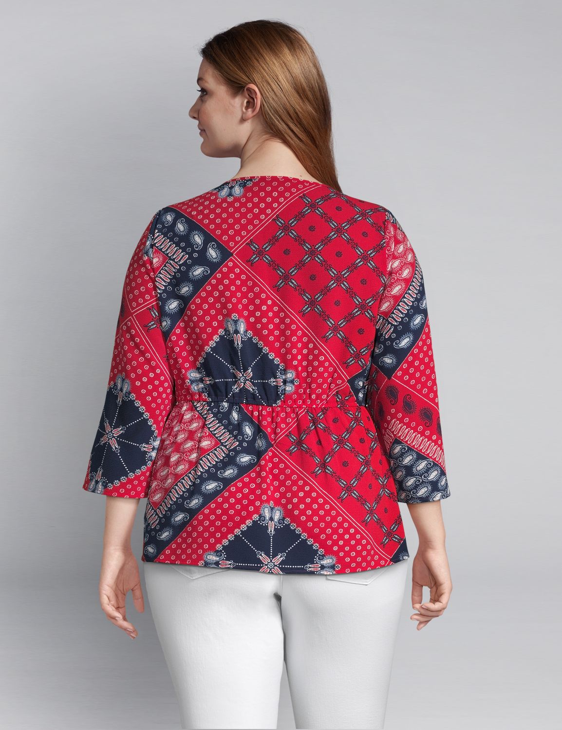 1111606 Bandana Print Drama Top:LBSU20195_CaliforniaPatchwork_colorway1:18/20 Product Image 2