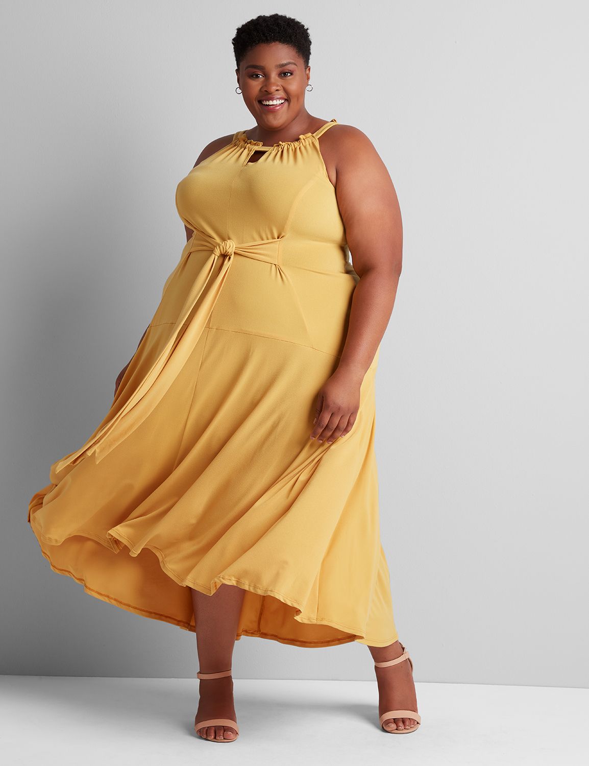 high waist maxi dress