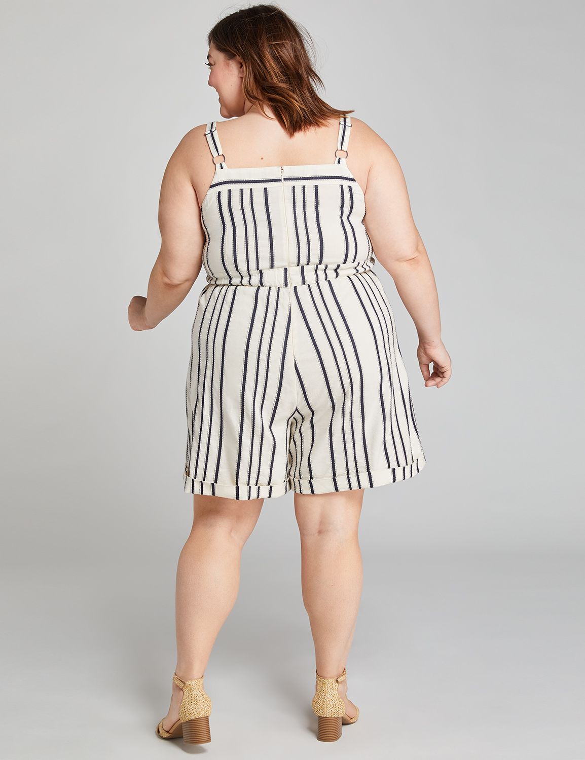 1111940 SLVLS STRIPE WOVEN ROMPER:LBSU20313_1036130_VendorStripe_colorway1:20 Product Image 2