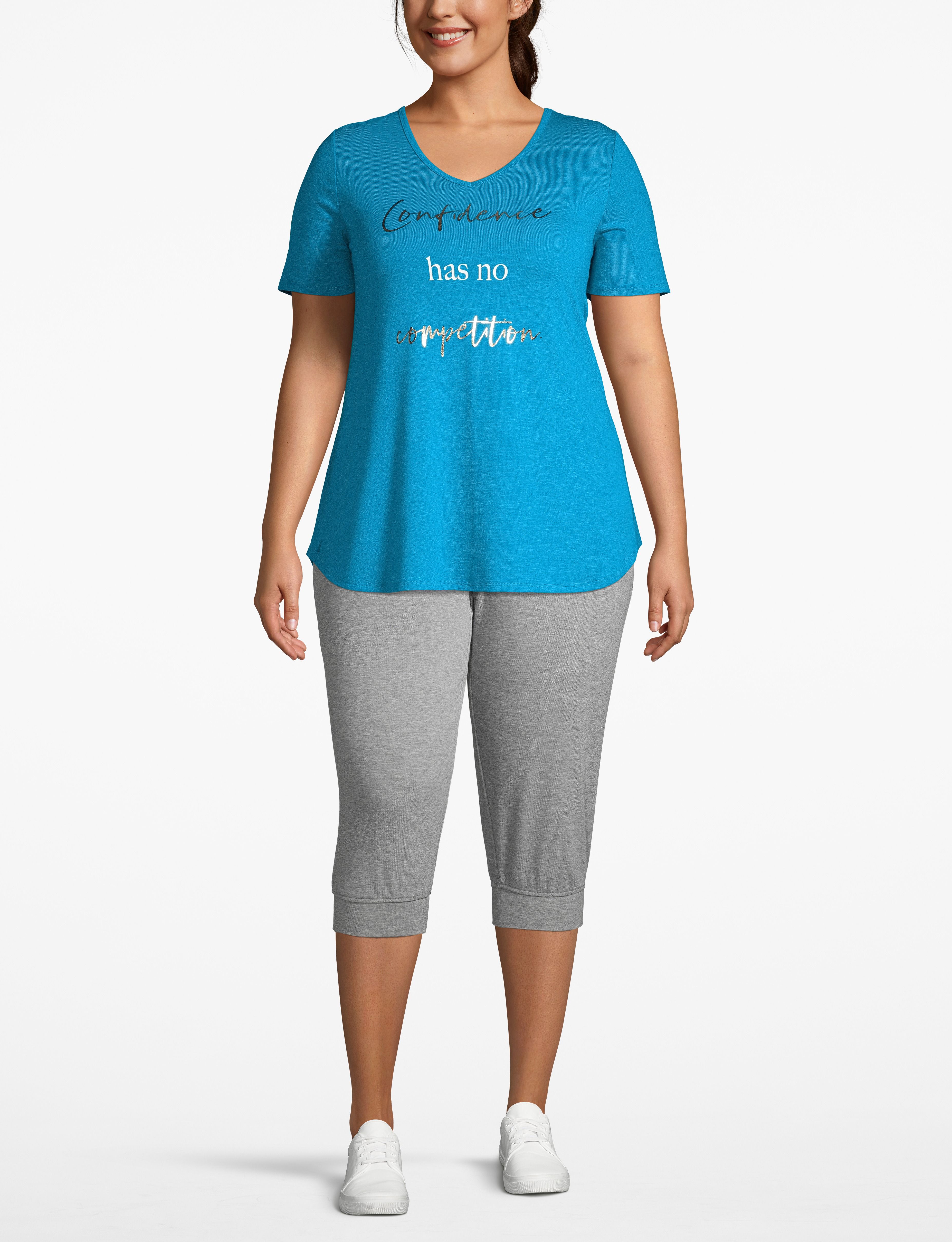 1113629 S LBO Straight Lattice Back Top GRAPHIC:PANTONE Blue Jewel:26/28 Product Image 3