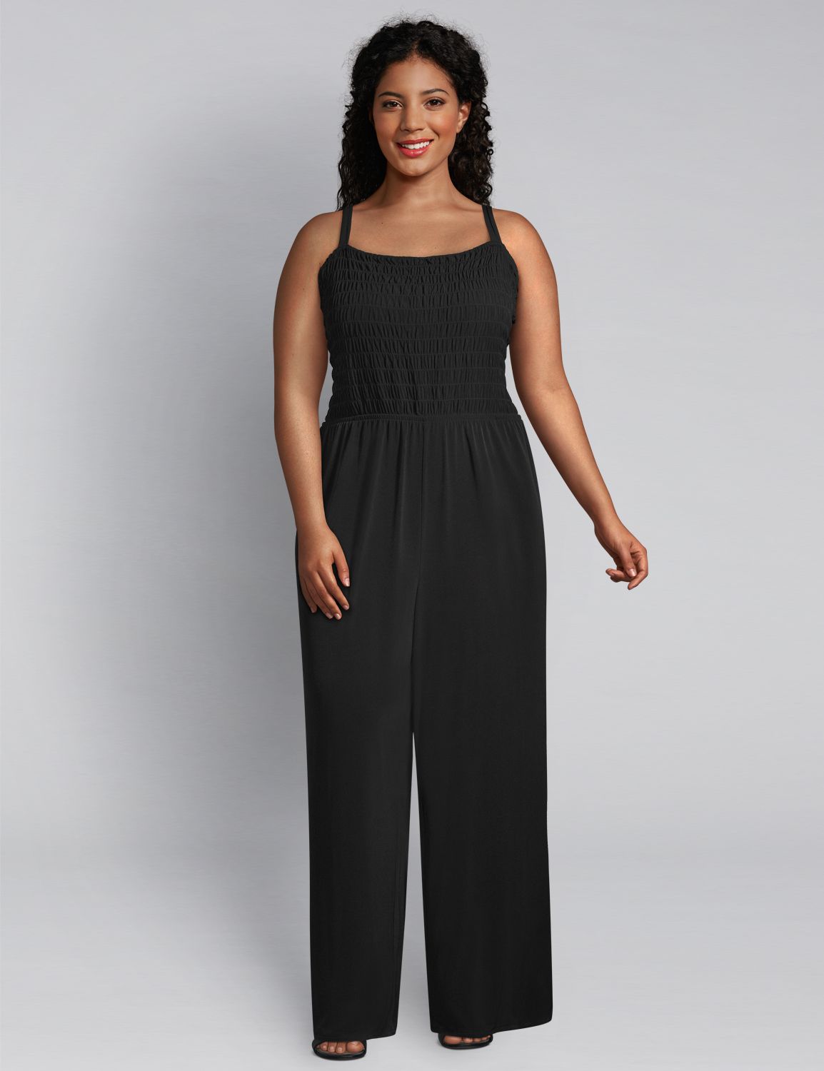 lane bryant denim jumpsuit