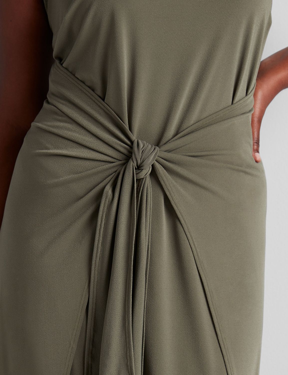 1115104 SLVLS TIE FRONT ILLUSION MIDI:Oakmoss 83-0007-14:14/16 Product Image 4