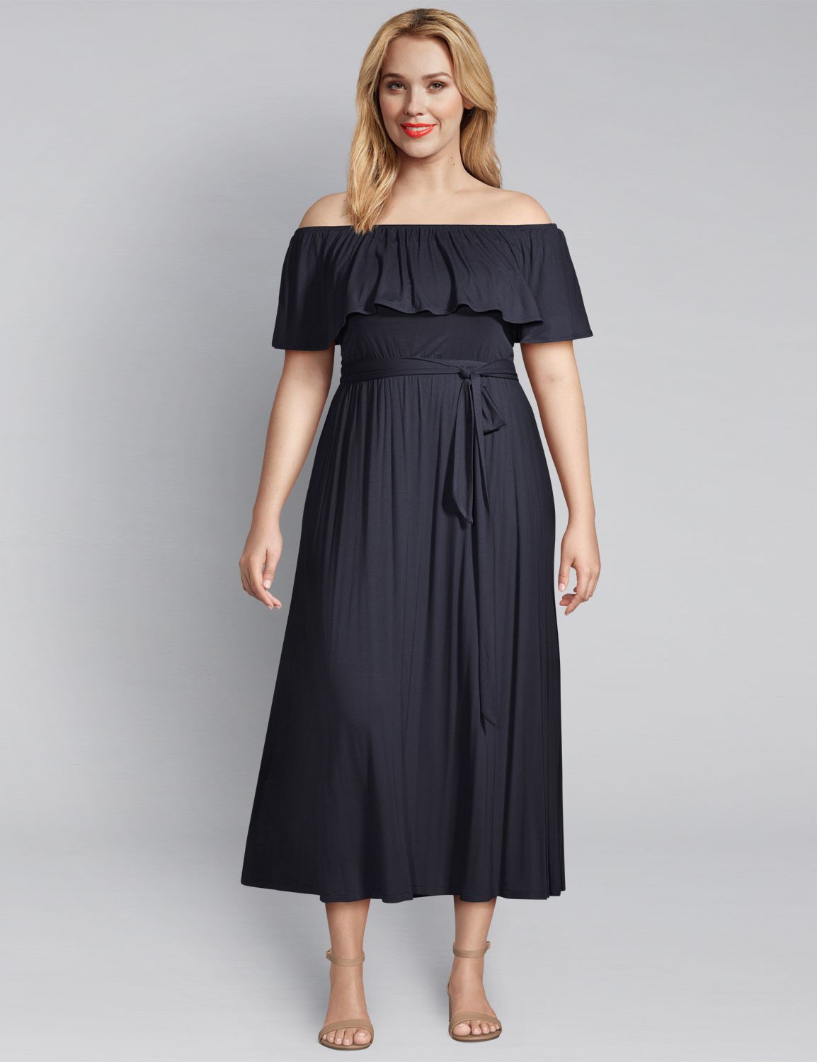 lane bryant off the shoulder dress