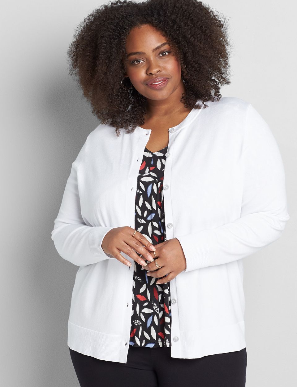 Button-Front Cardigan