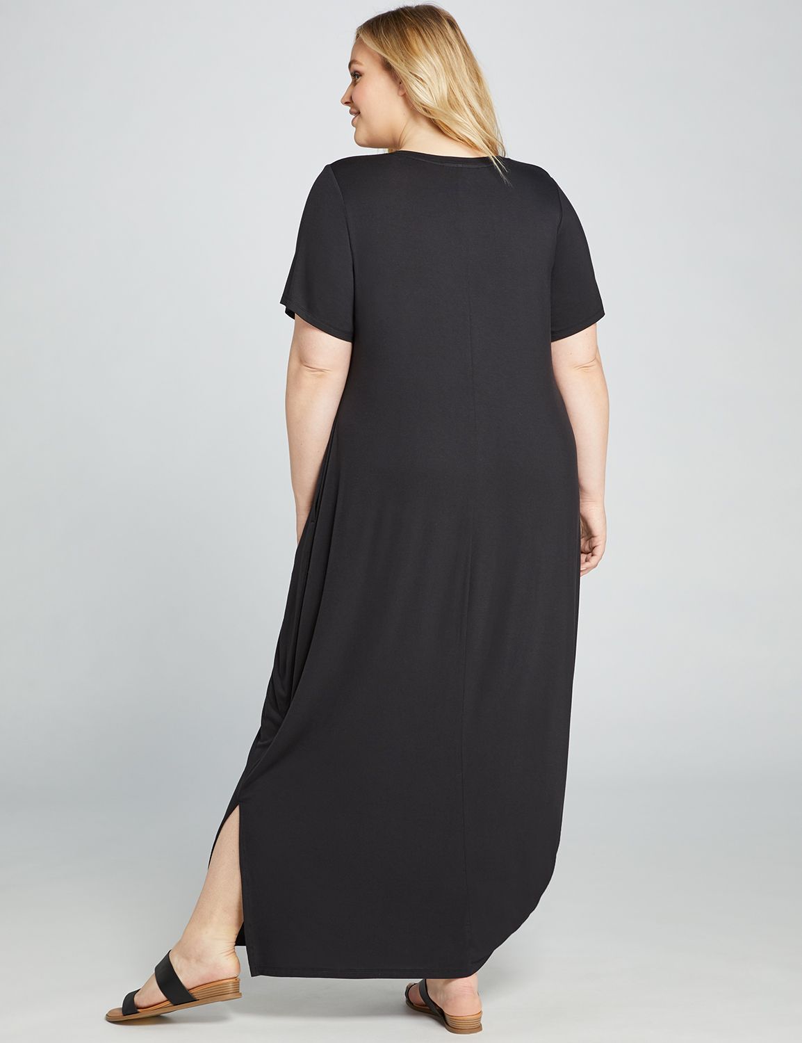 1111598 SH CREW NECK SIDE TIE MIDI Product Image 2