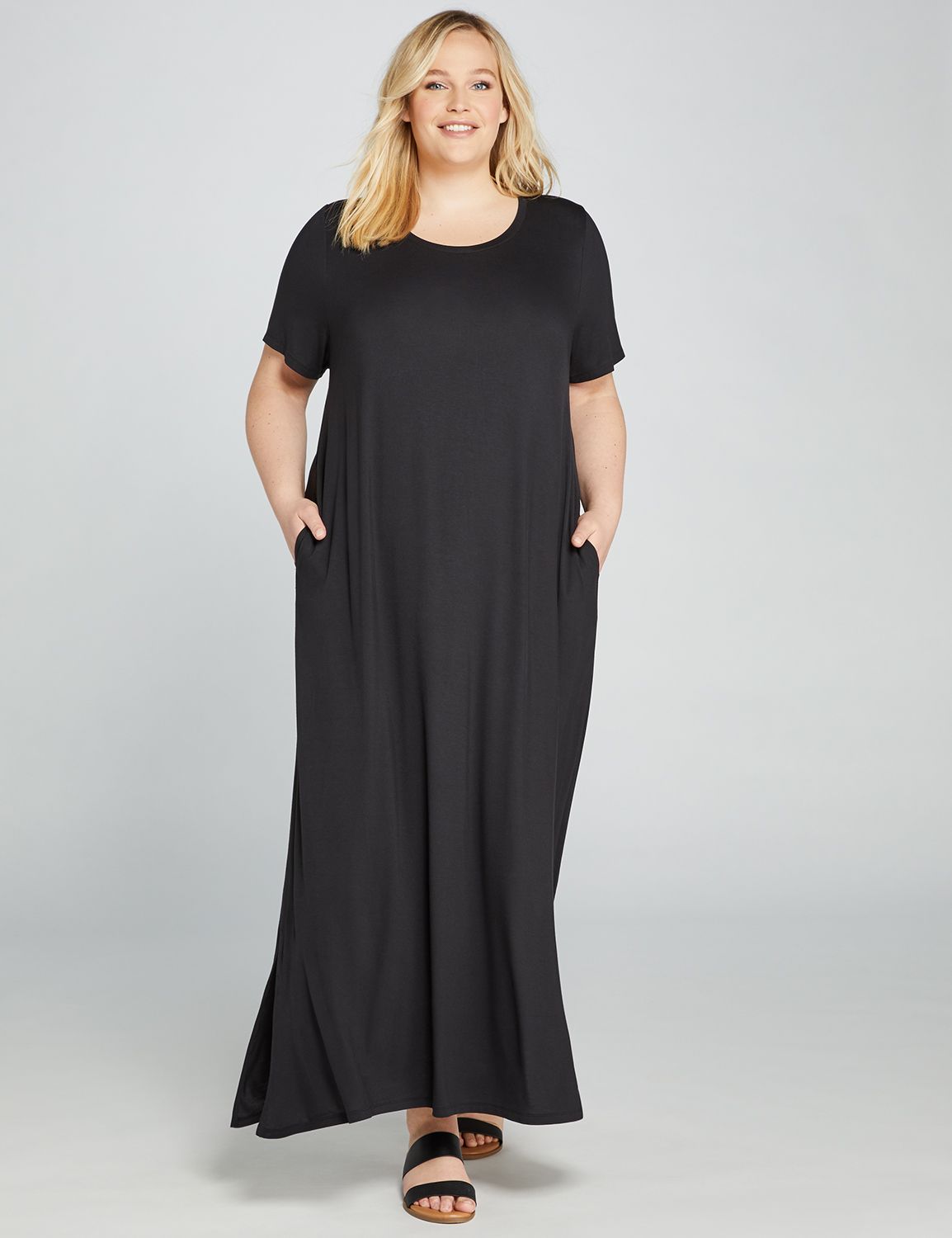 1111598 SH CREW NECK SIDE TIE MIDI Product Image 3