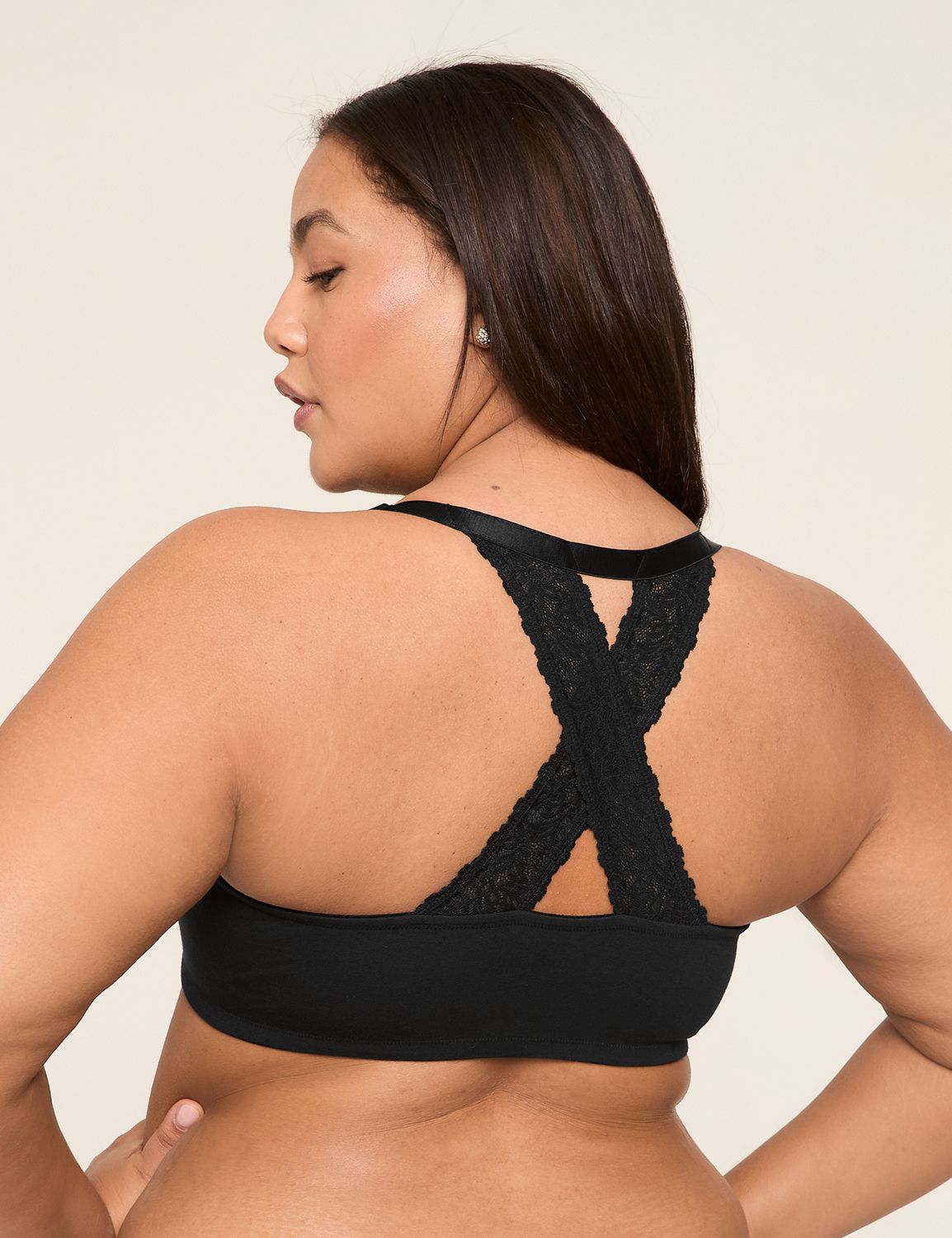 Front-Close Cotton Boost Plunge Bra