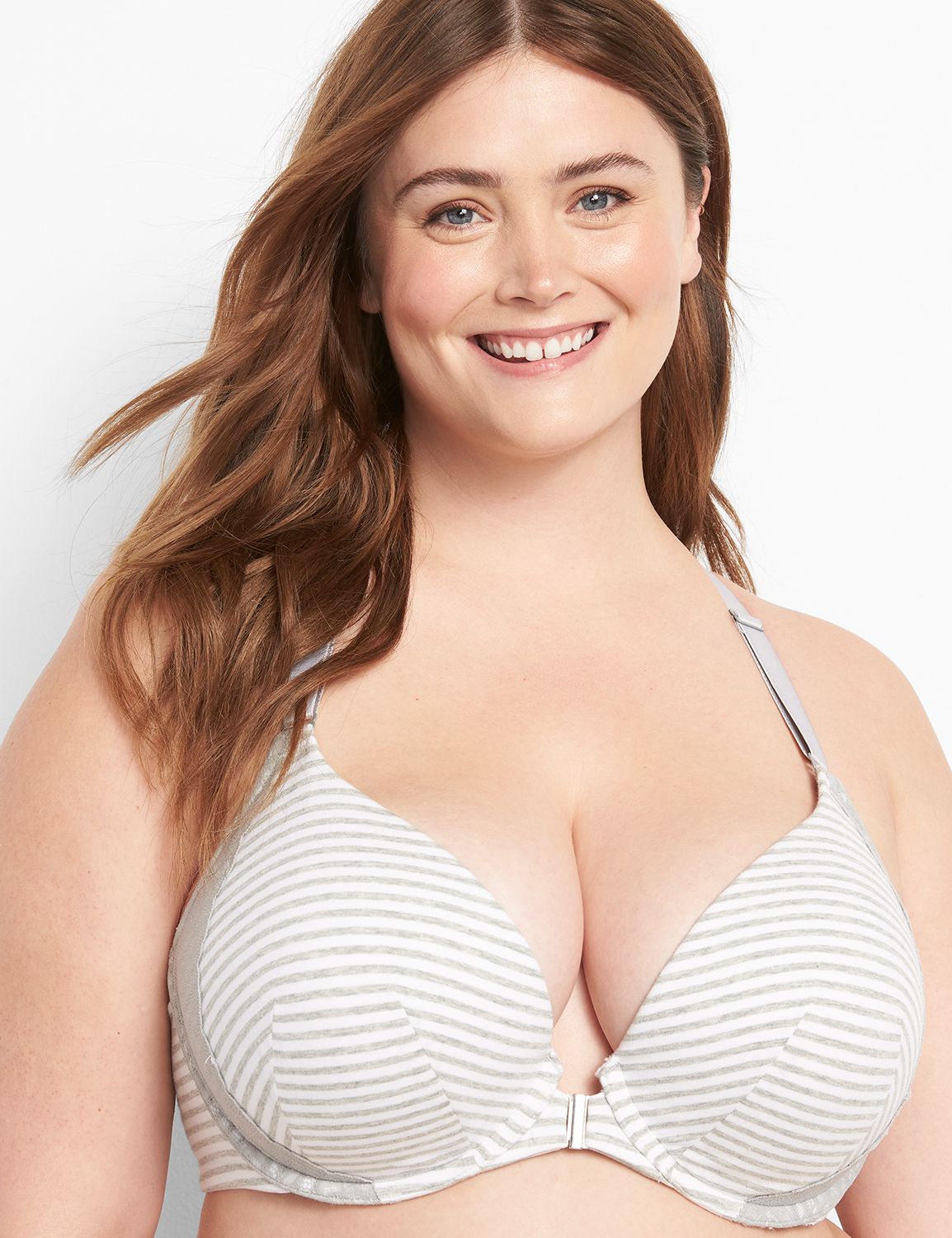 Buy SHEWEARS Full Coverage Front Open Pushup White and Black Bra