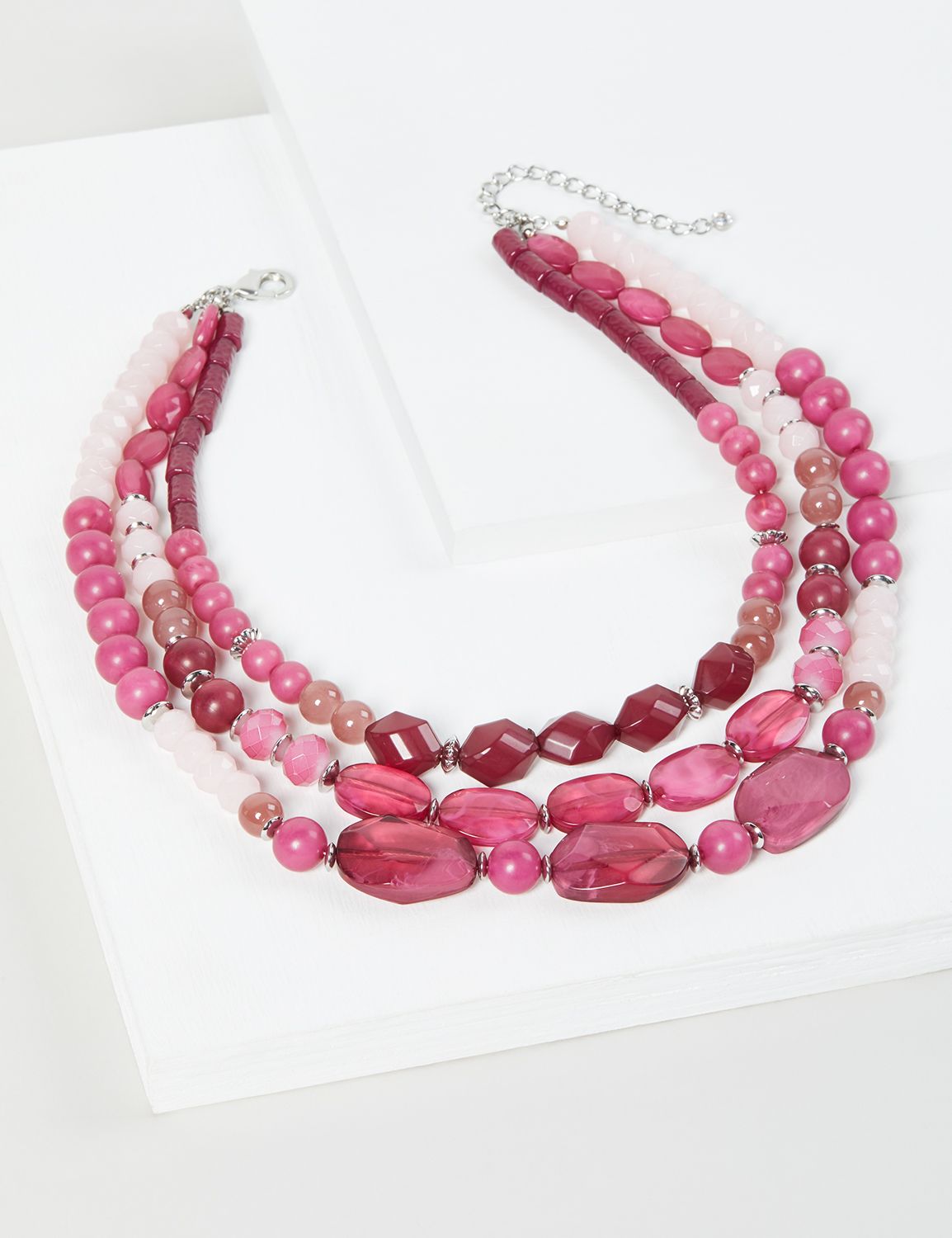 Ombre Plum Multi Beaded Short Neckl Product Image 1