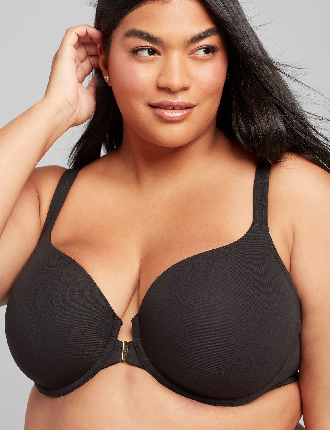 Front-Close Cotton Lightly Lined T-Shirt Bra