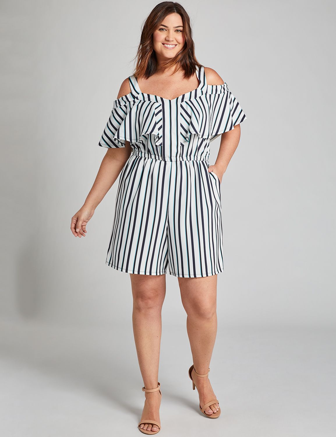 lane bryant swim romper