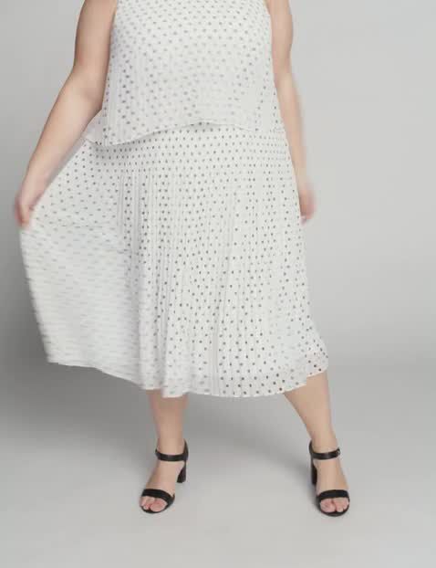 1111937 SLVLS PLEATED MIDI:LBSU20166_ClassicSmallPolkaDot_Colorway1:14/16 image number 0