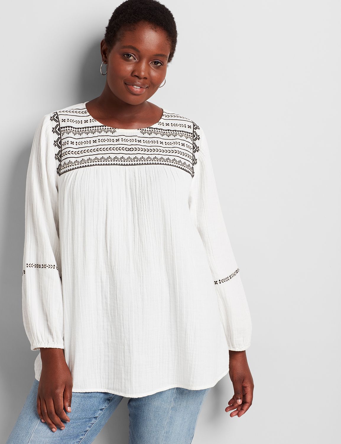 lane bryant embroidered jeans
