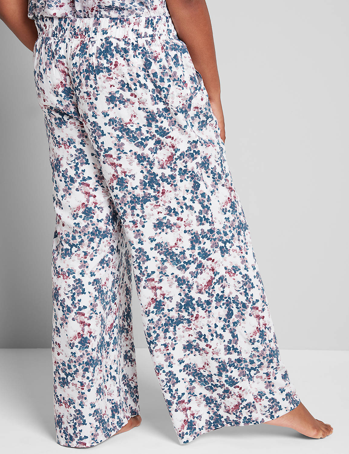 Woven Wide Leg Satin Tie Pant 1112875:Sea Dots_Bright White_CSP17313:14/16 Product Image 2