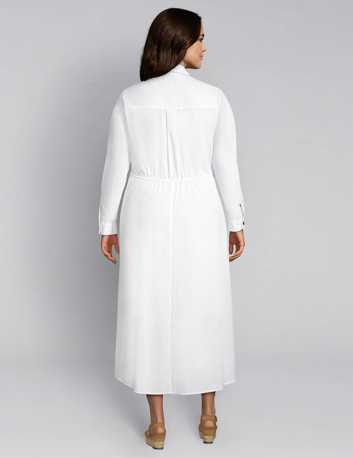 1113444 ROLL-UP LS SHIRT DRESS:White 2008:12 Product Image 2