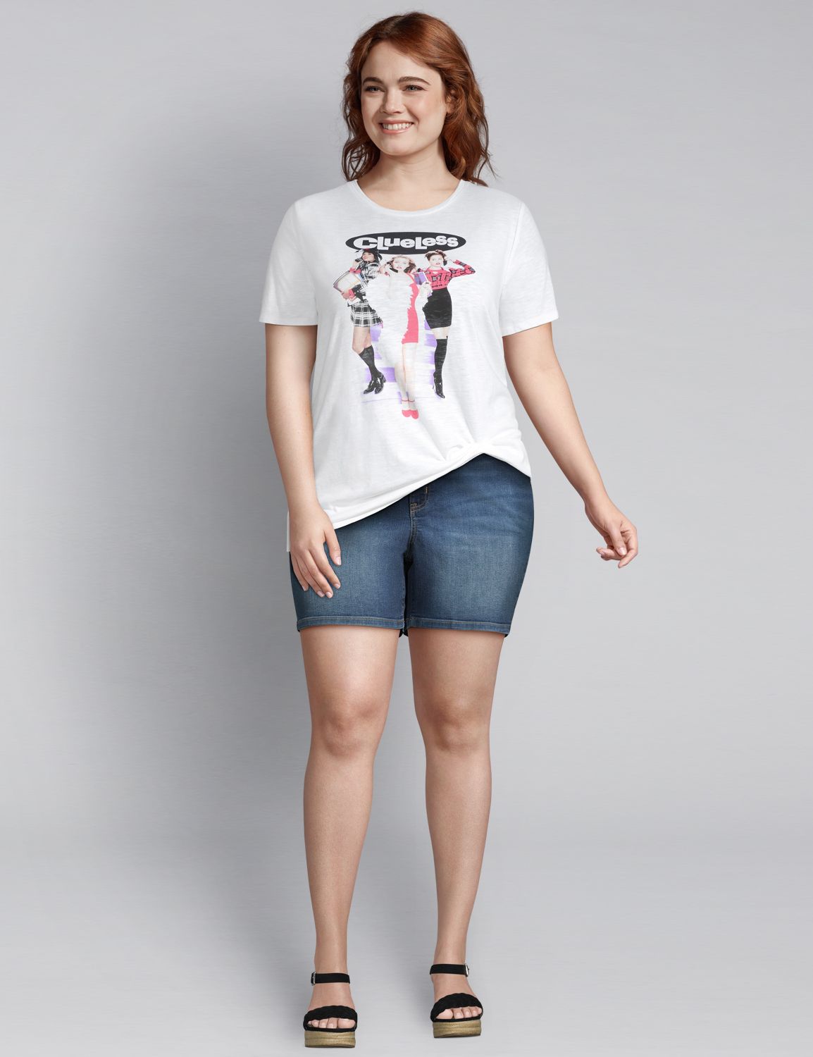 1115951 Crew Neck Tee Graphic: Clueless:White 2008:10/12 Product Image 3