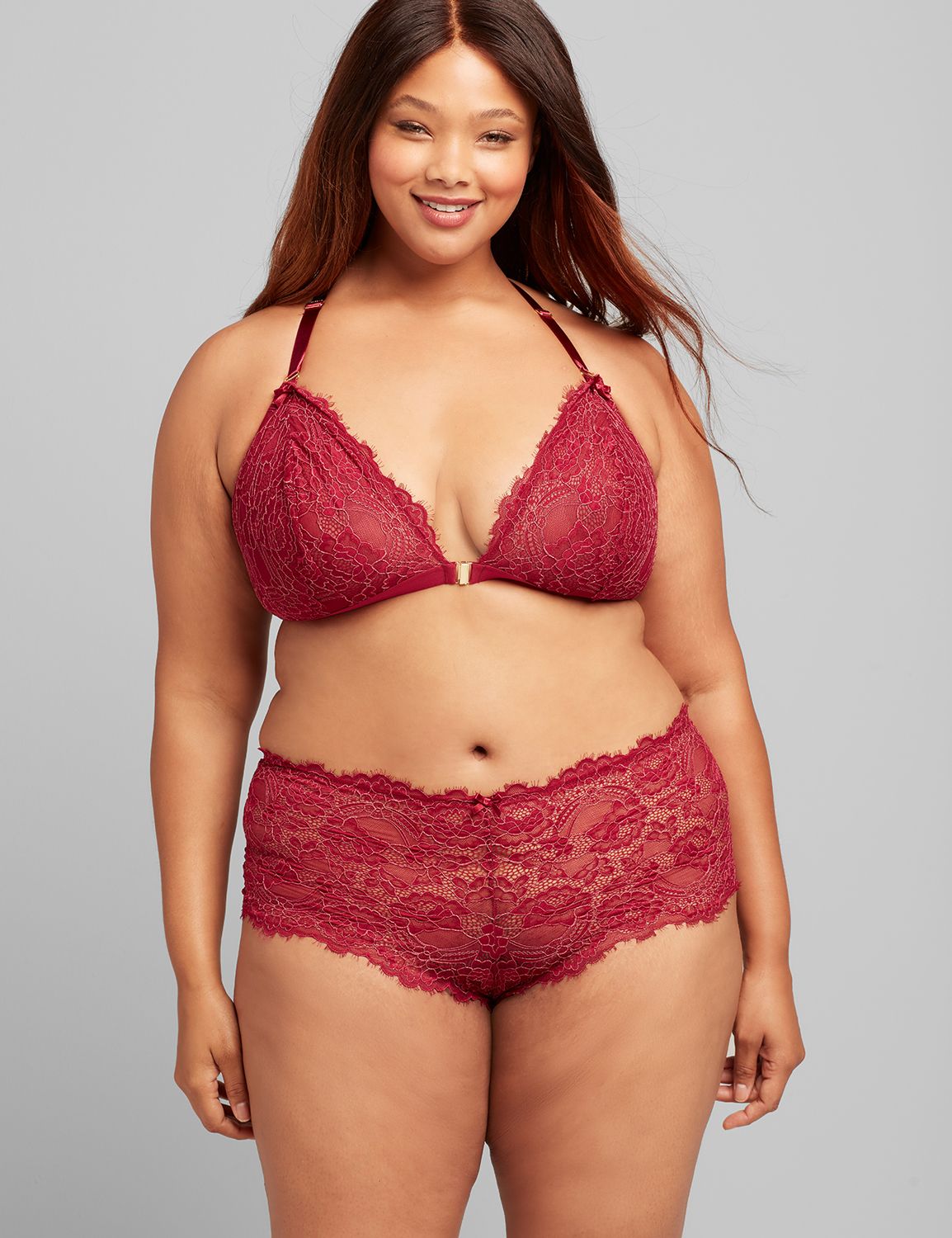 unlined lace bra plus size