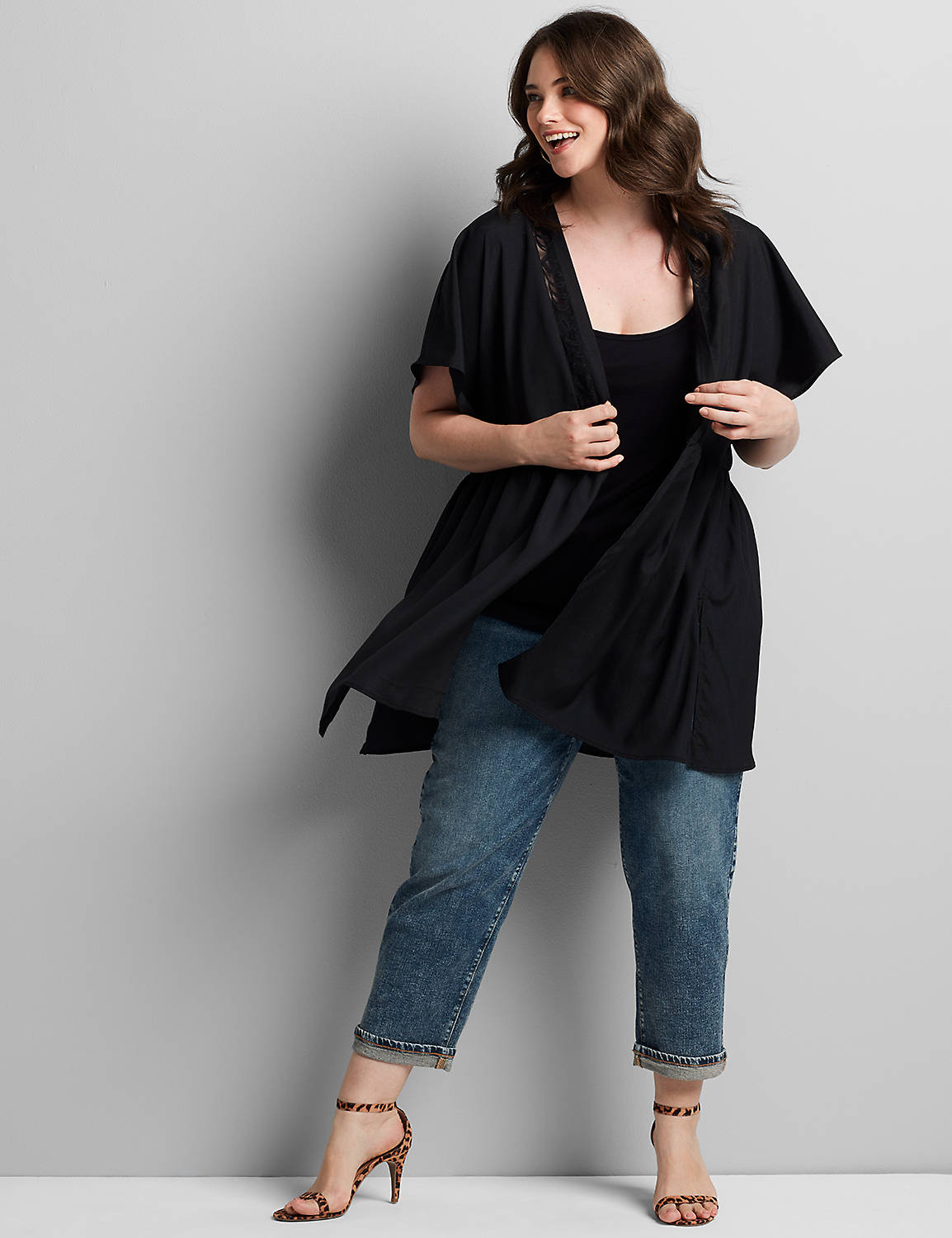 Dolman Sleeve Overpiece Tunic 1114702:Pitch Black LB 1000322:14/16 Product Image 3