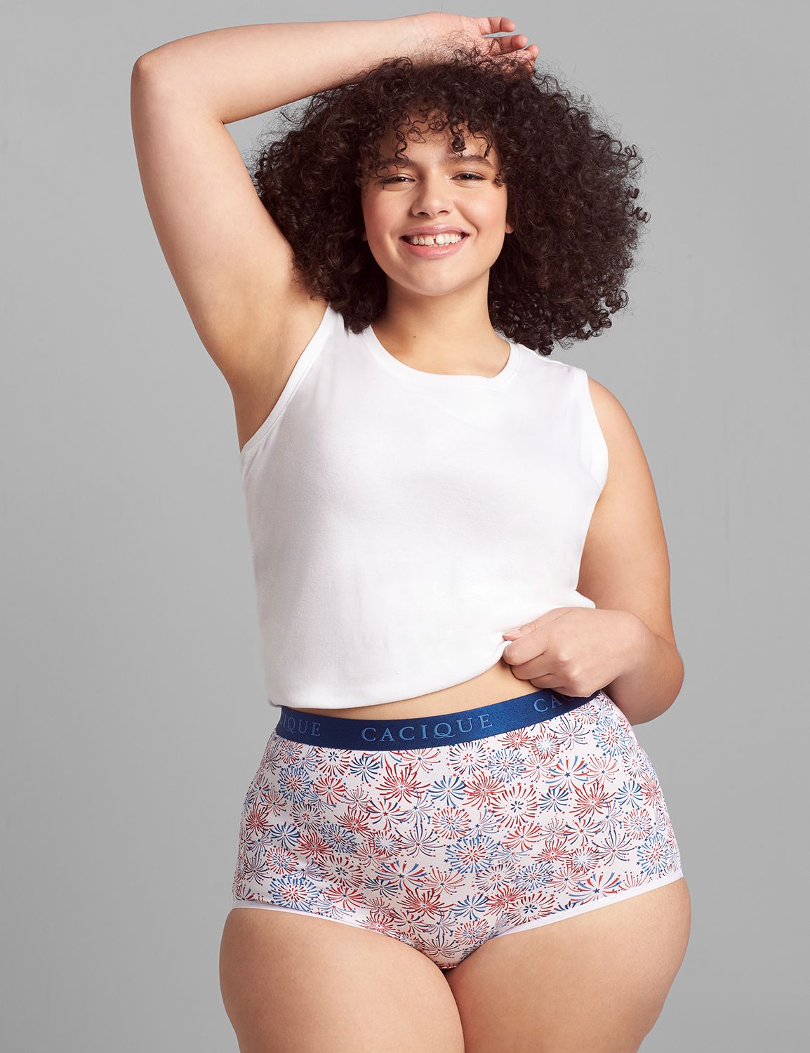 High waist panty with double pearl string - London High Waist Brief