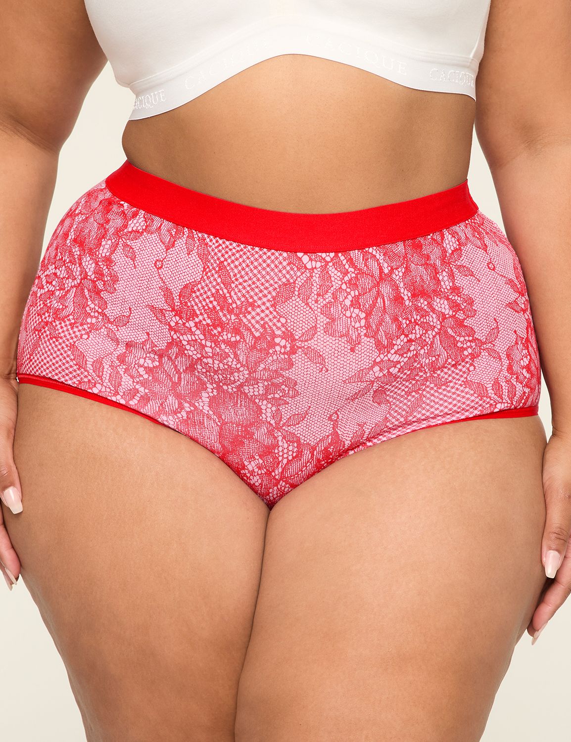 Cotton High-Waist Brief Panty With Wide Waistband