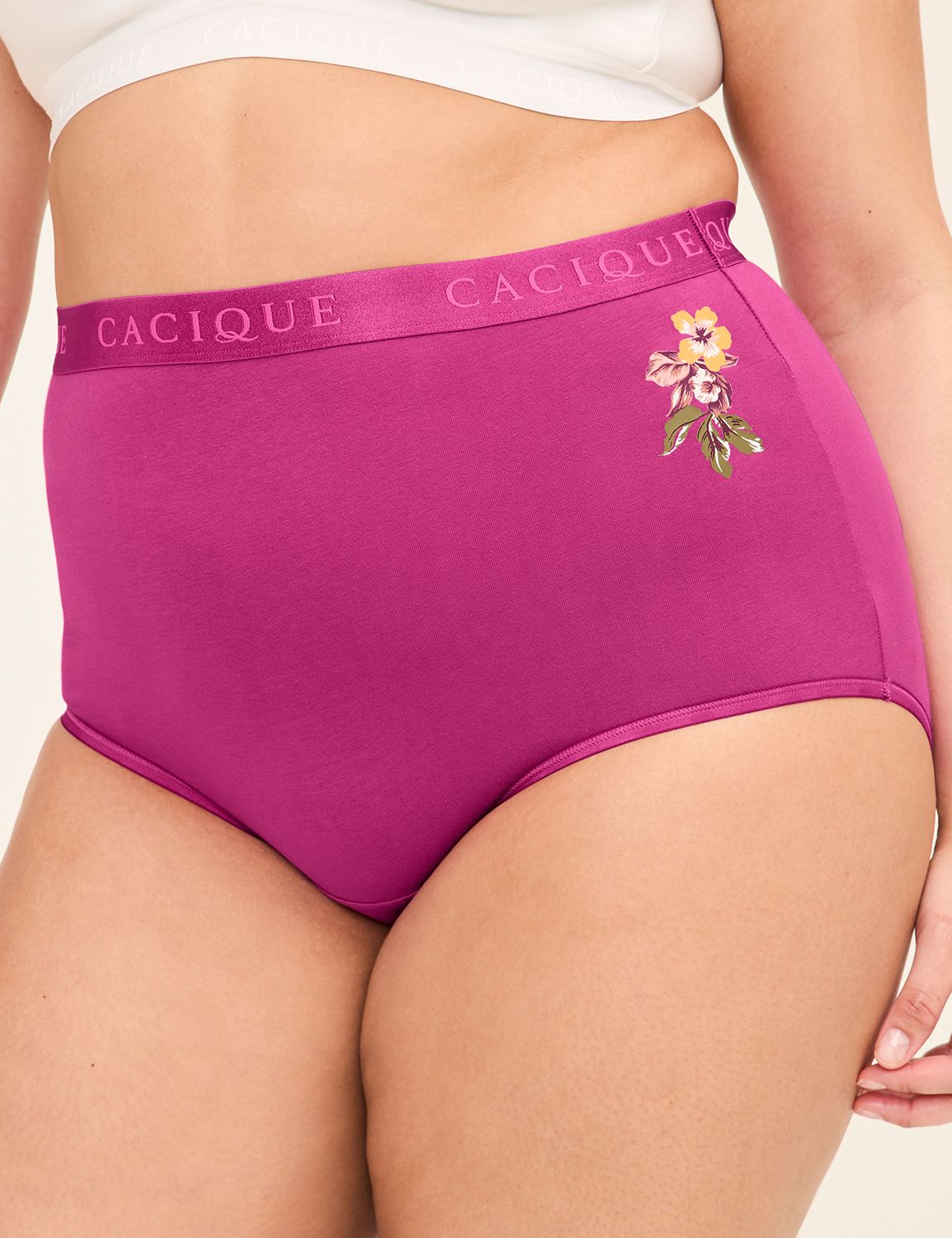 Cotton Logo Shine Band High Waist B | LaneBryant