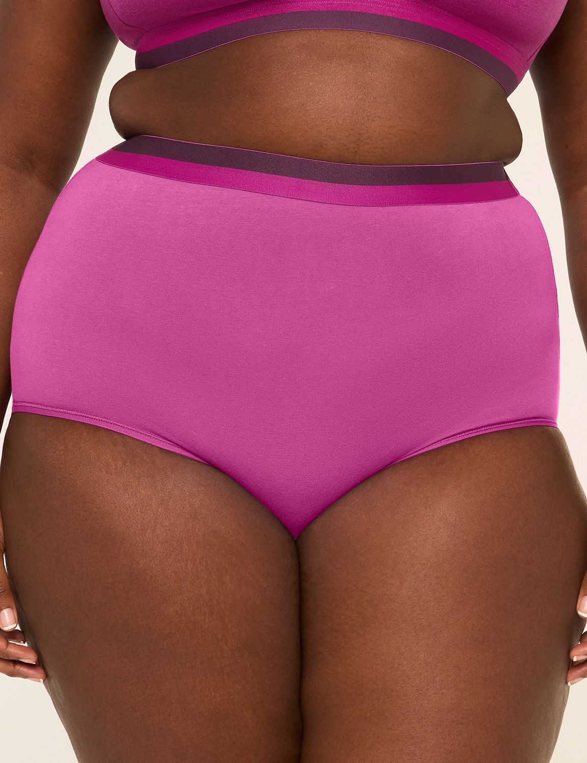 Cotton High-Waist Brief Panty With Wide Waistband