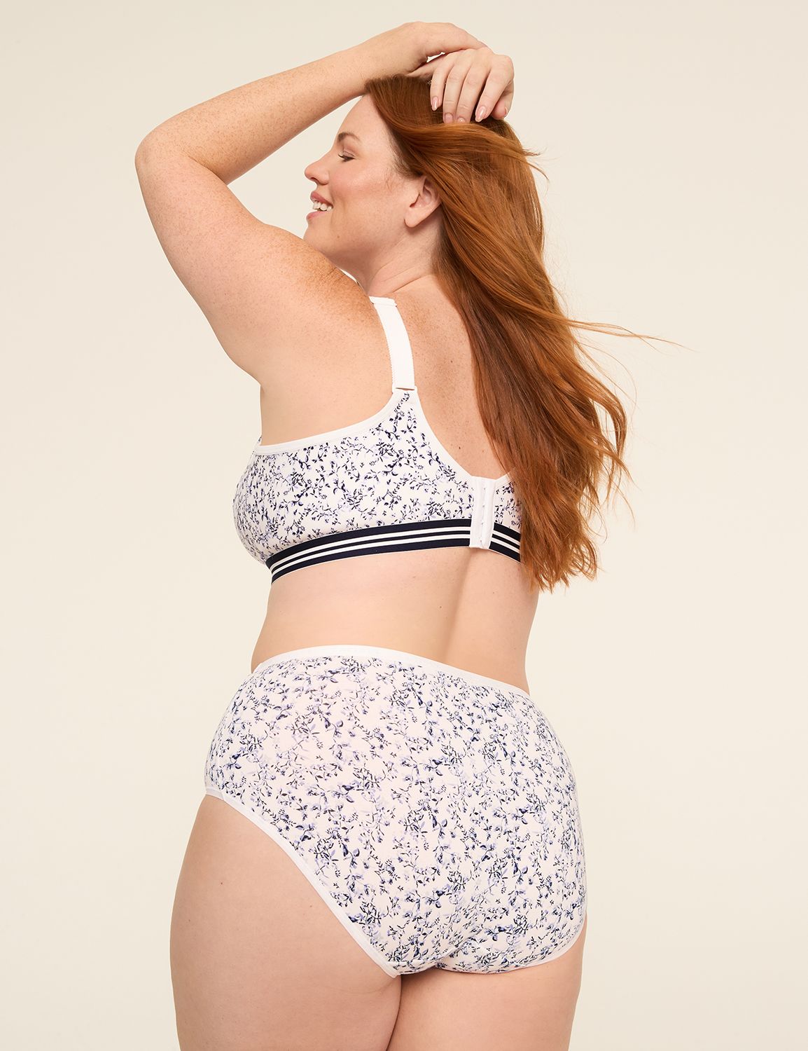 Cotton High-Waist Brief Panty With Wide Waistband