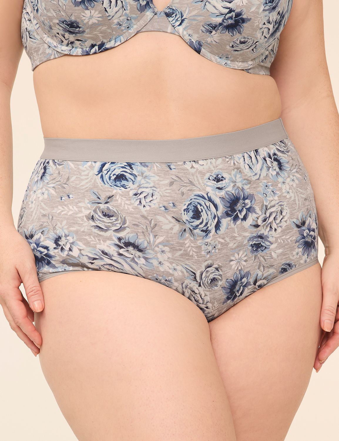 Cotton High-Waist Brief Panty With Wide Waistband