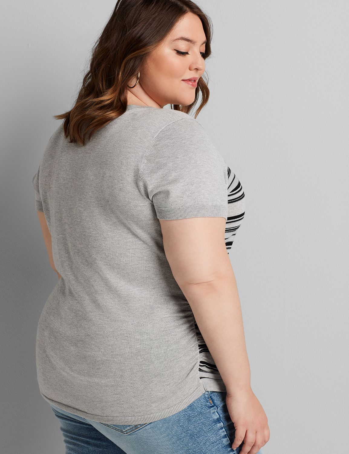 Short Sleeve Crew Pullover in Texture Stitches 1113570:BC04:14/16 Product Image 2