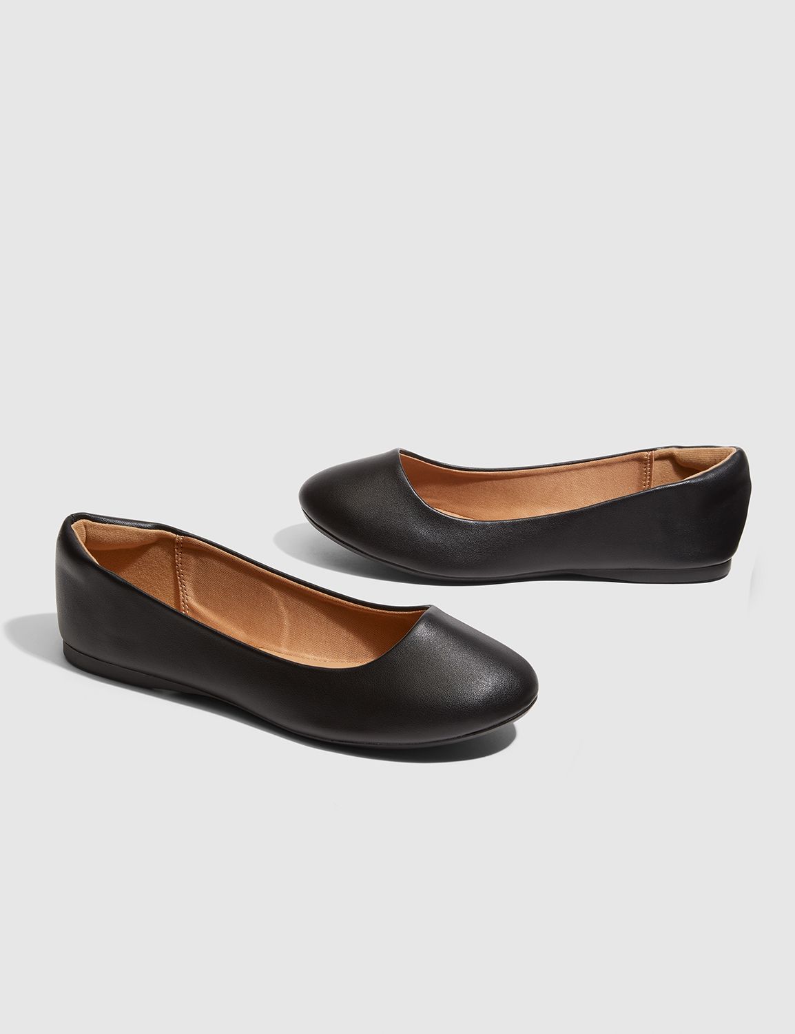 Lane Bryant Dream Cloud Round-Toe Flat - Black 10W Black