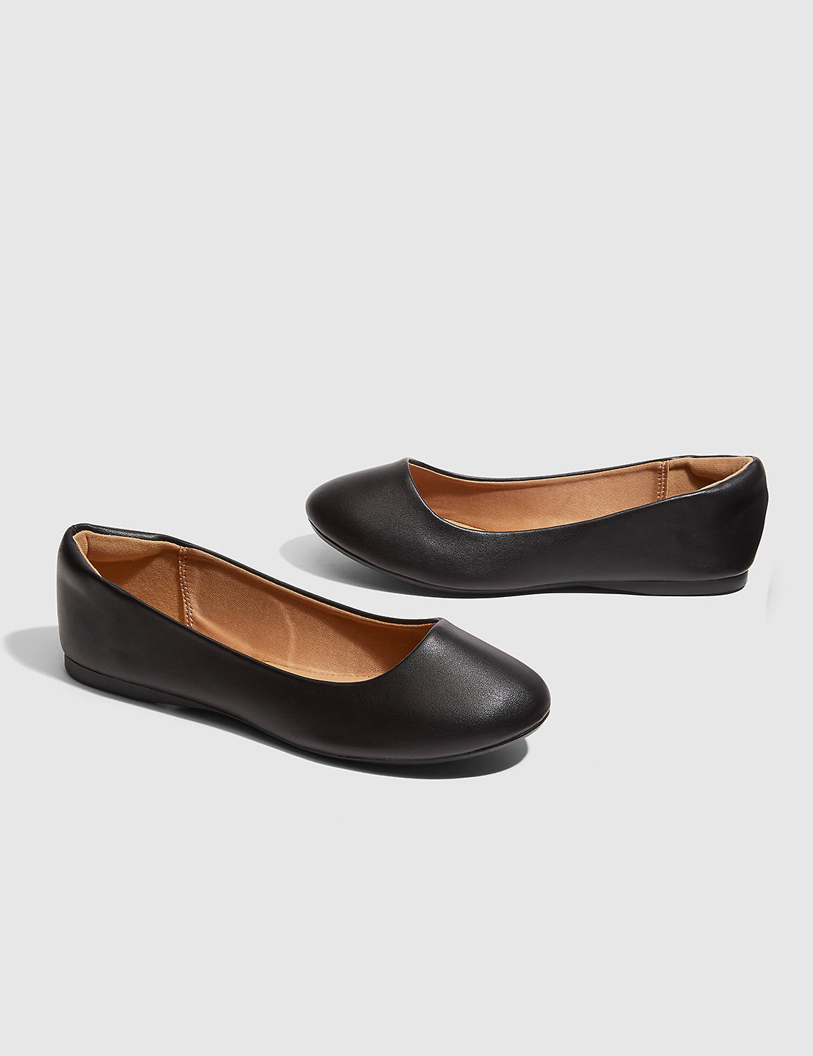 Smooth Black Round Toe Ballet Product Image 1