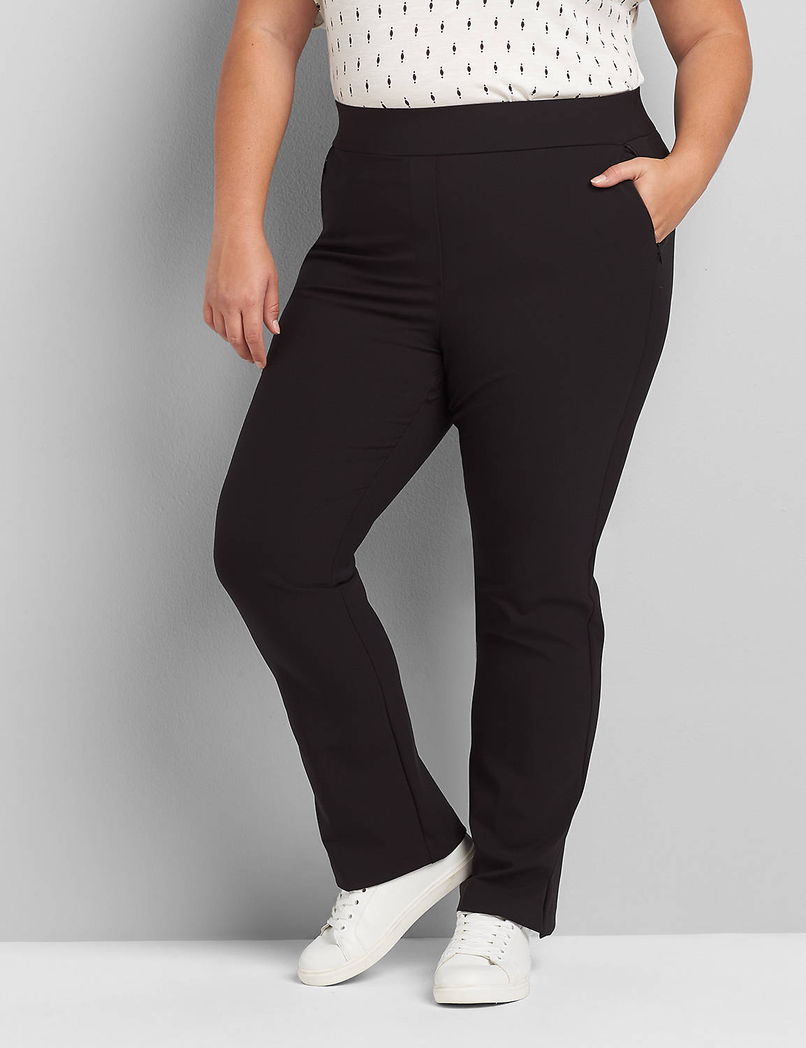 On-The-Go Straight Pant 1114355:Pitch Black LB 1000322:14 Product Image 1
