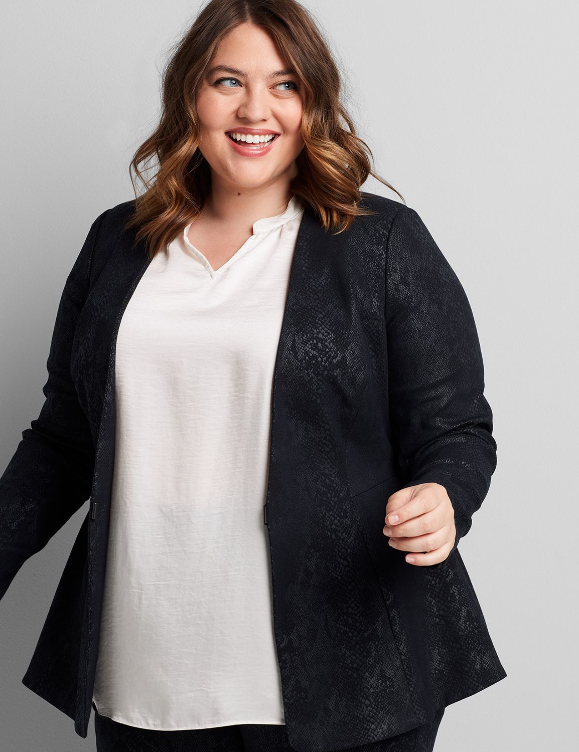 Lane bryant peplum jacket on sale