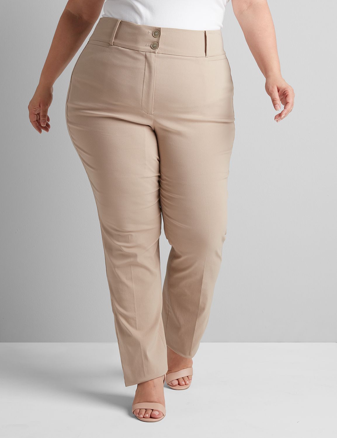 high waist straight pants