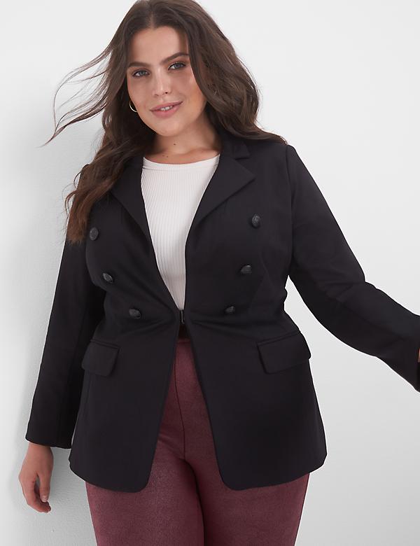 Bryant Blazer - Faux Double Breasted Ponte