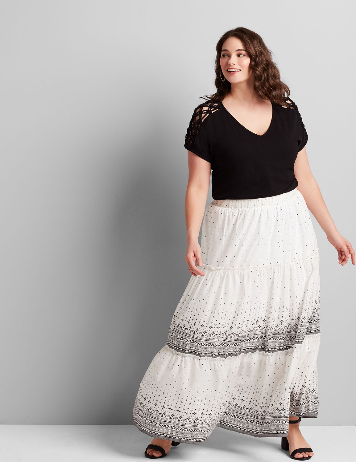 1112684 PULL ON COTTON VOIL MIDI SKIRT:LBSU20357_KenitraBorder_colorway1:14/16 Product Image 3
