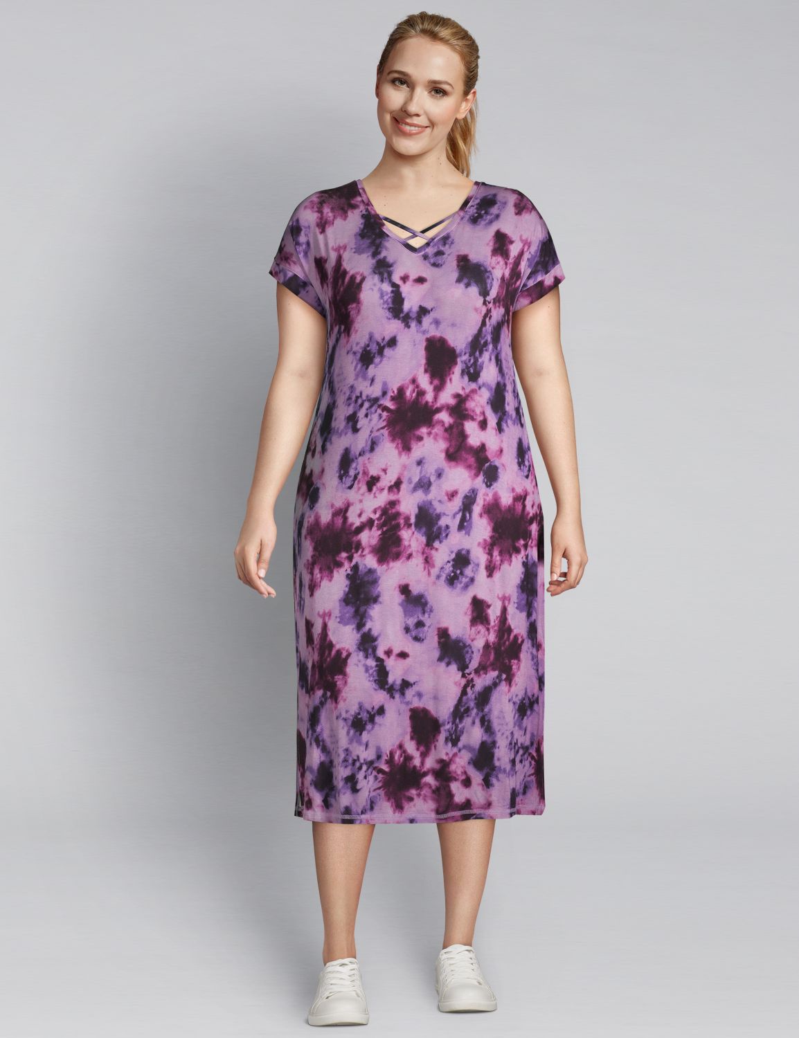 lane bryant purple dress