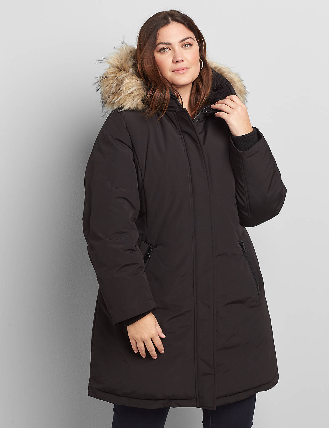 Rothschild Nylon Parka with Fur Hood 1114924:Pitch Black LB 1000322:10/12 Product Image 1