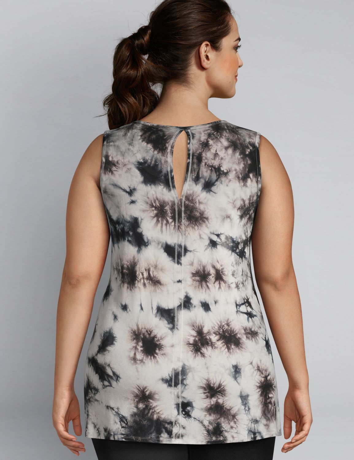 1112821 F Swing Graphic Tank Tie Dye:BASIC GREY:18/20 Product Image 2