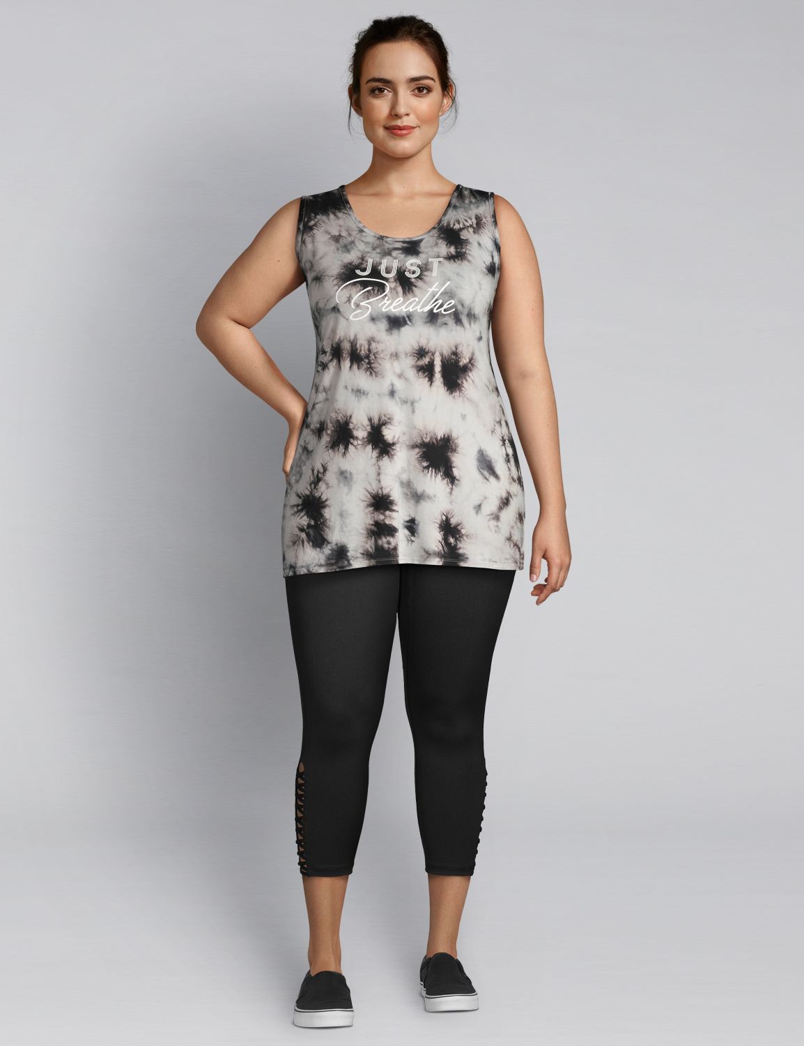 1112821 F Swing Graphic Tank Tie Dye:BASIC GREY:18/20 Product Image 3