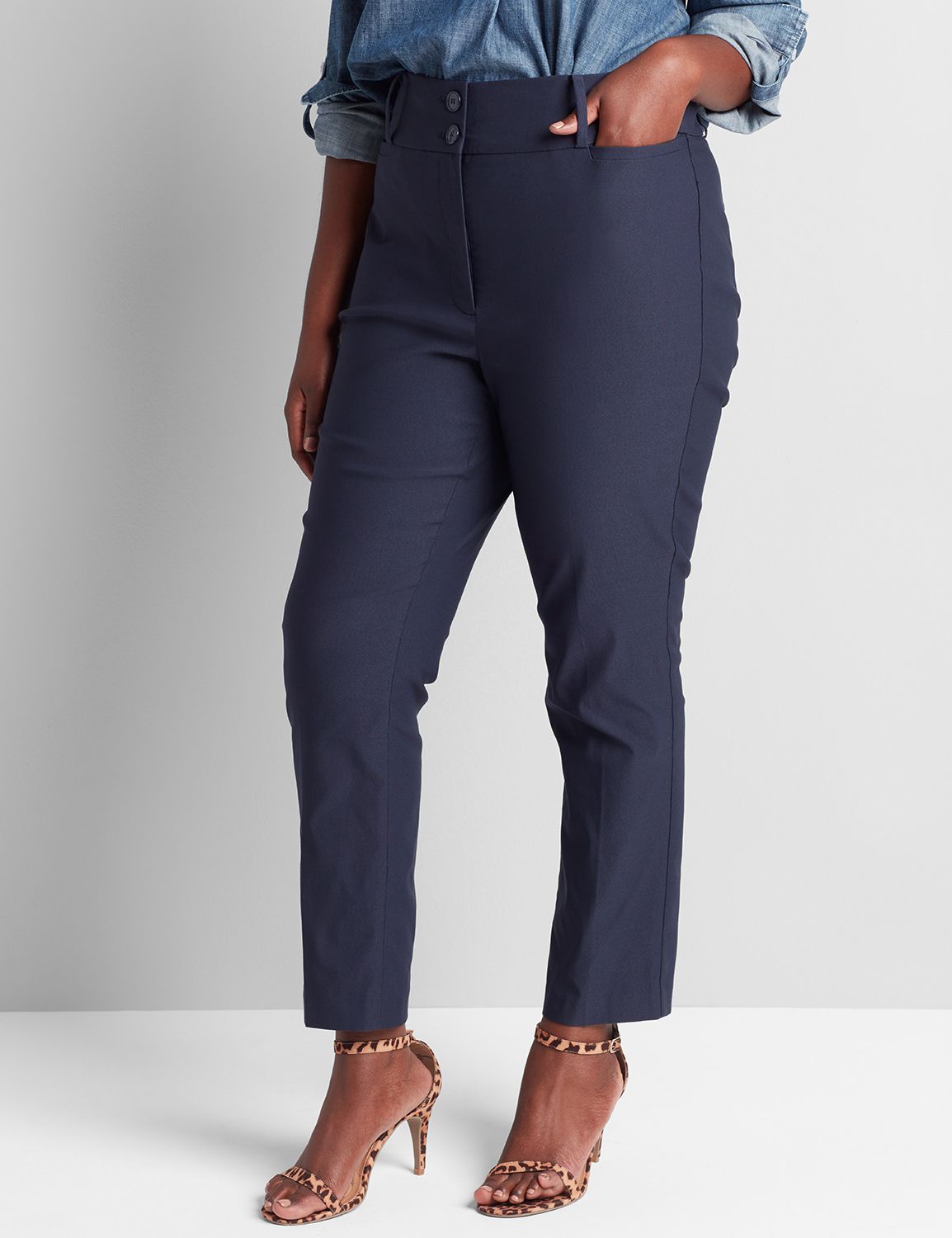 Allie High Rise With Tighter Tummy Ankle 1116141:PANTONE Night Sky:14 Product Image 1