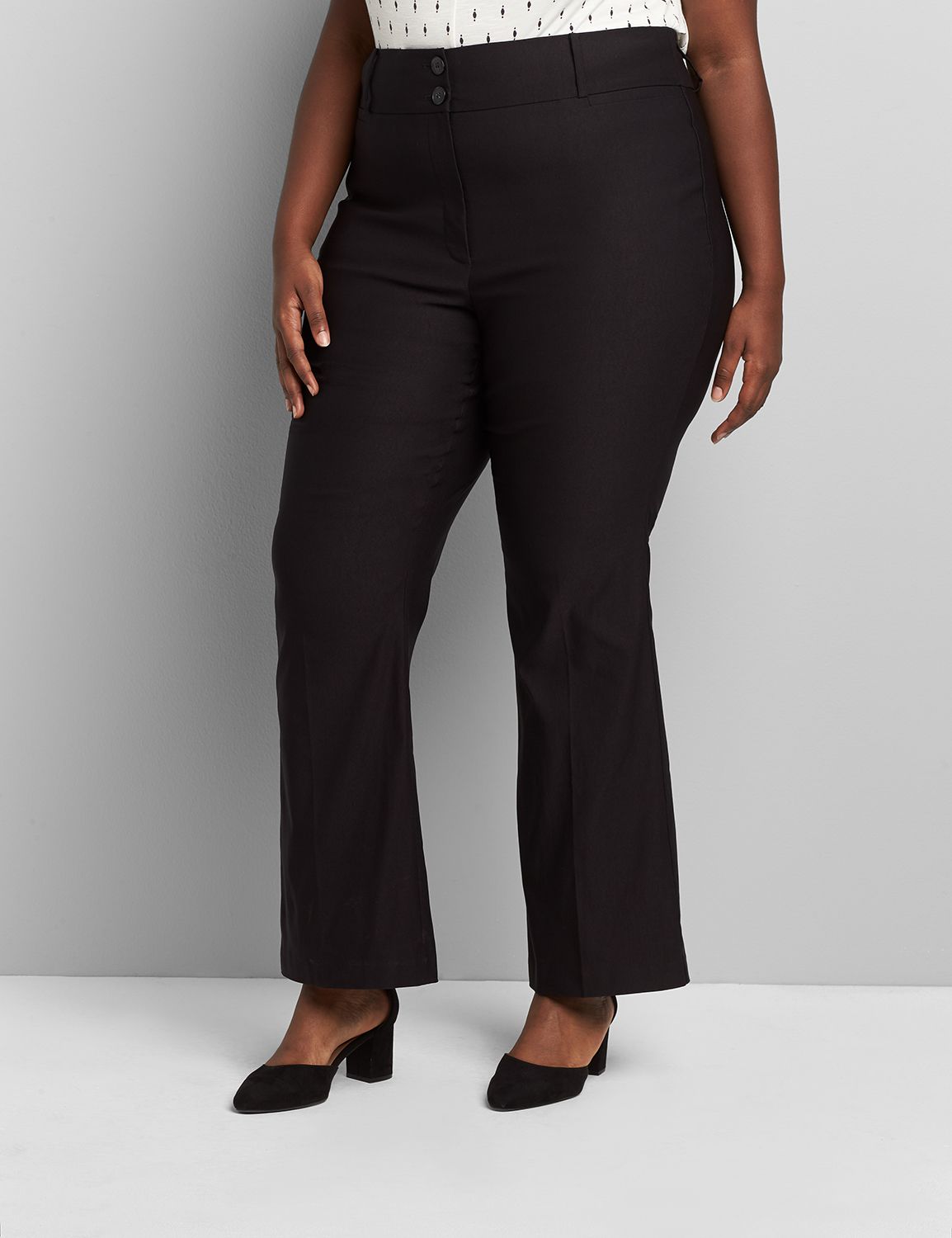 HUE Plus Size Game Changing High-Rise Shorter Capris