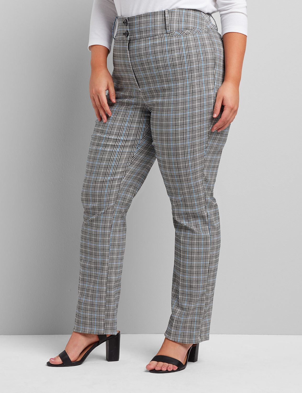 Allie High Rise Tighter Tummy Straight 1114430:LBF20306_JoinlinkBebePlaid_VendorFabric_colorway1:20S Product Image 1