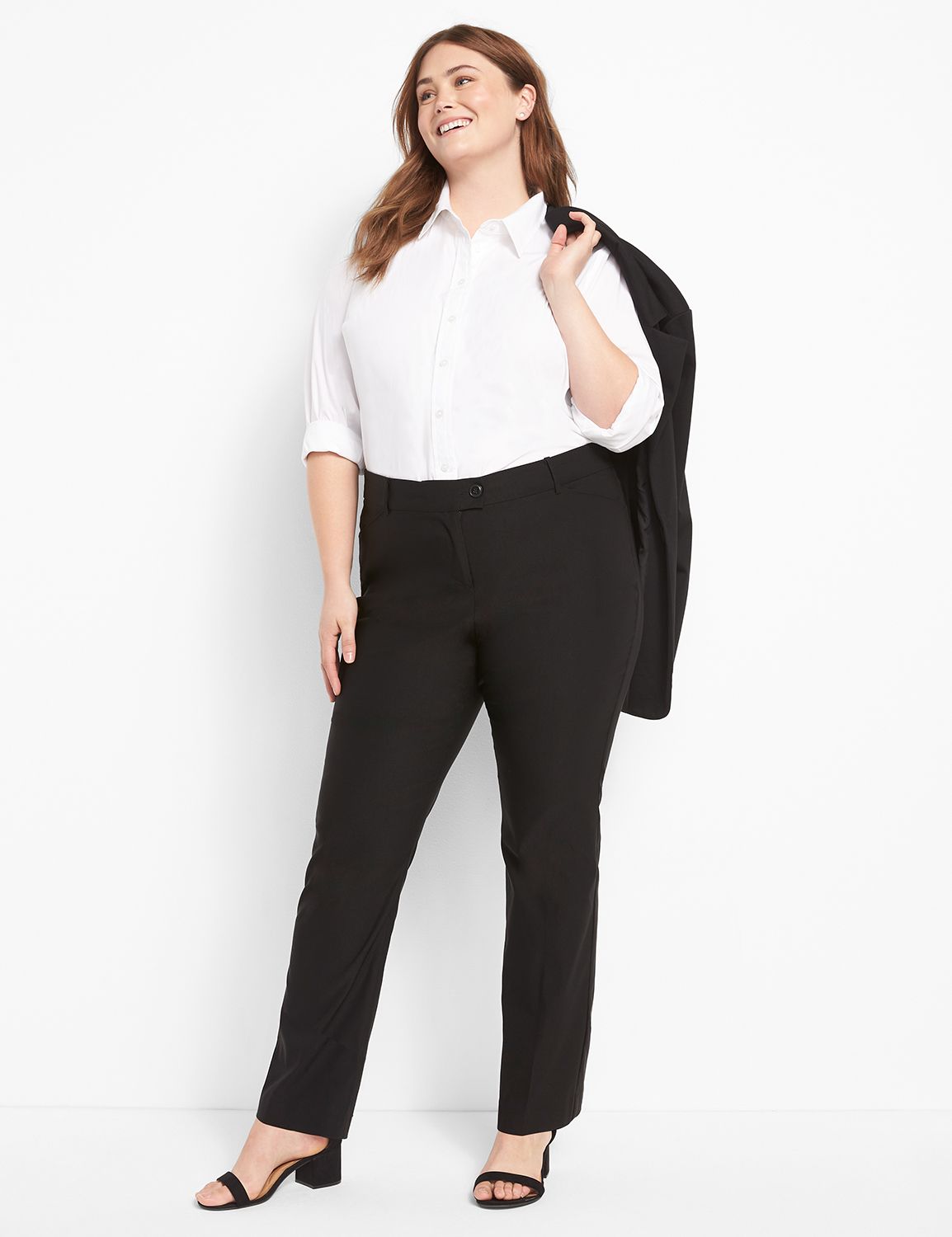 Missy Curvy High Rise Side Slit Hem Capri Pants 12 Pack from