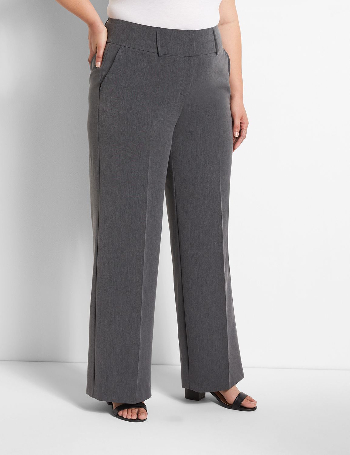 Lane bryant plus size women's shop allie tailored stretch wide leg pant