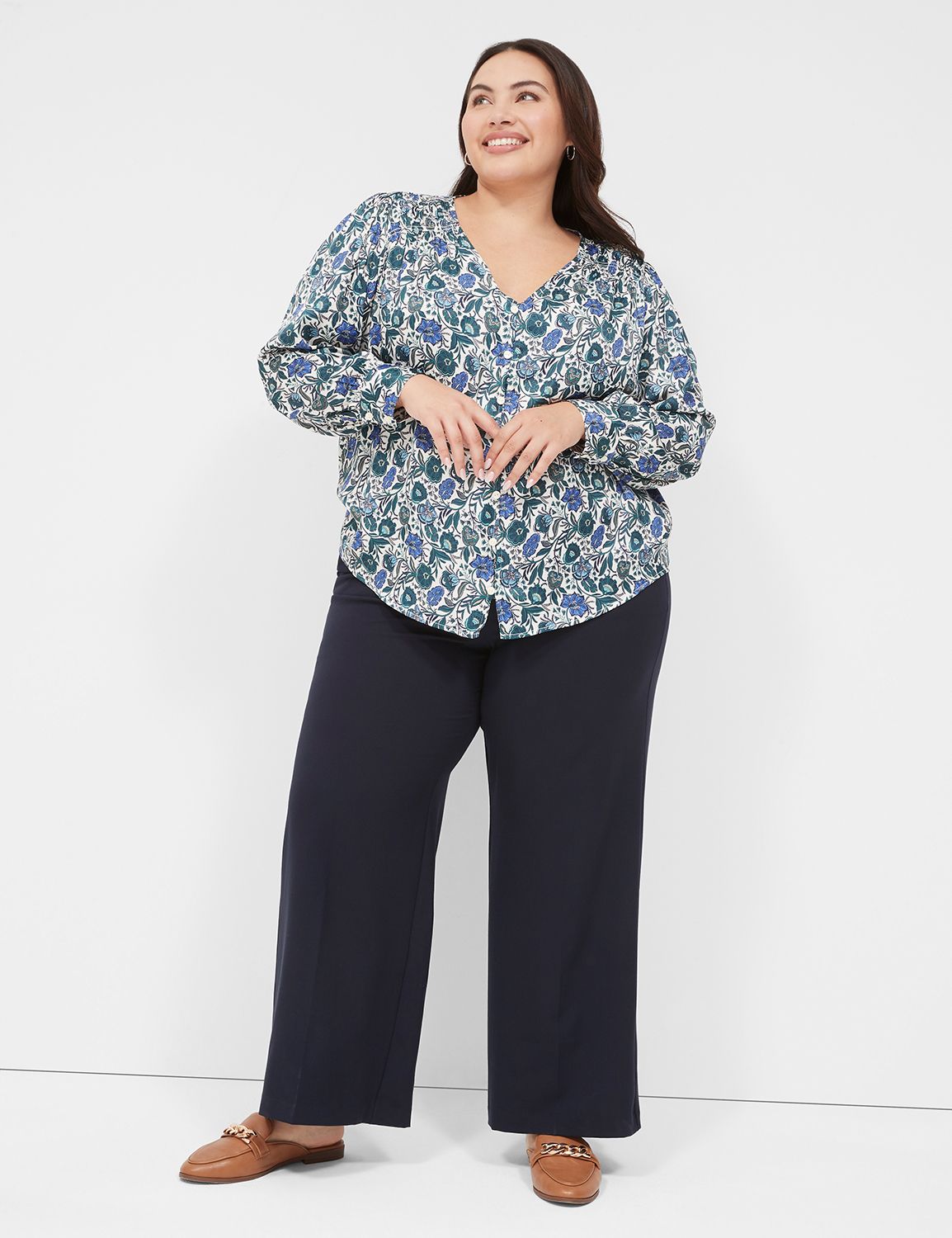 【2plan】Light maxi wide slacks Women's Active Light High-Rise Wide Leg Pants - All In