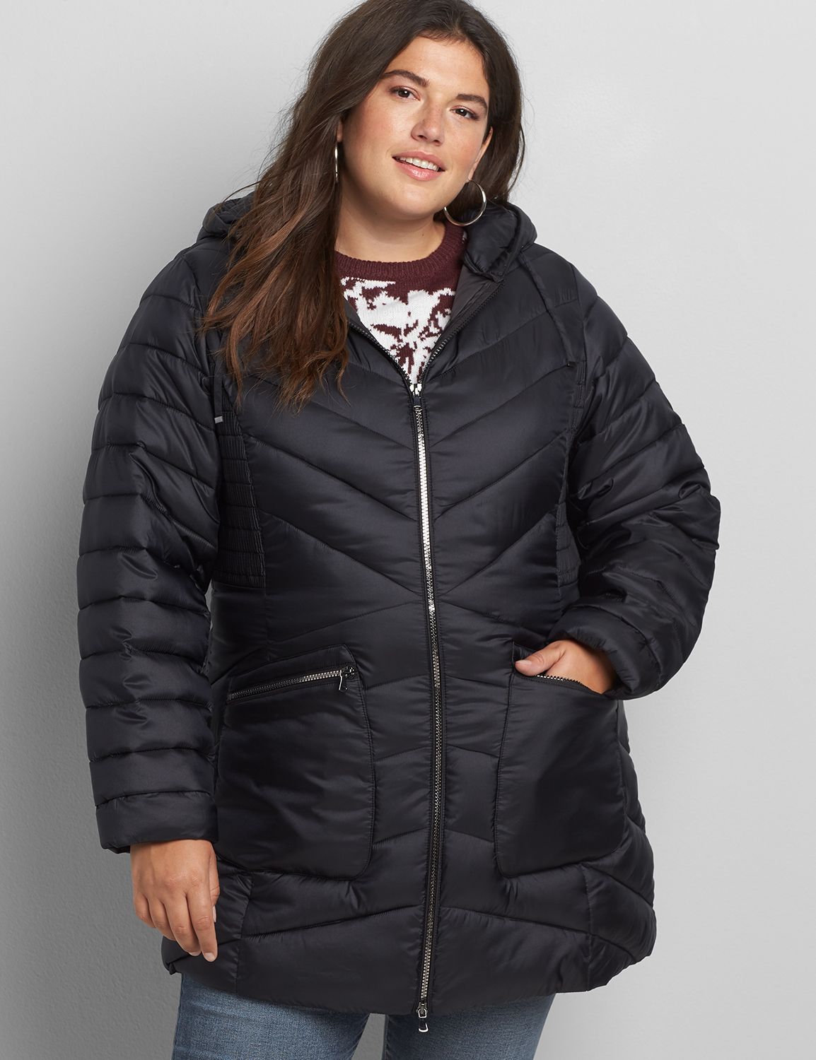 Lane bryant packable store puffer jacket