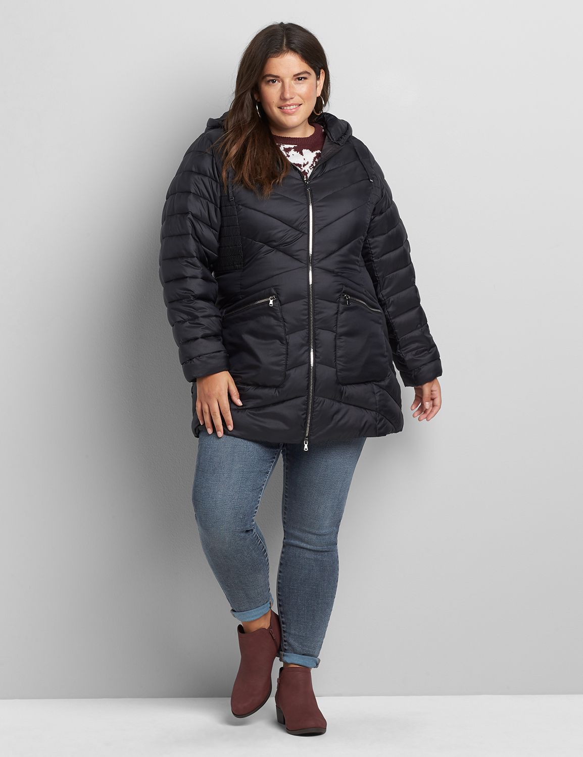 Lane bryant puffer hot sale coat